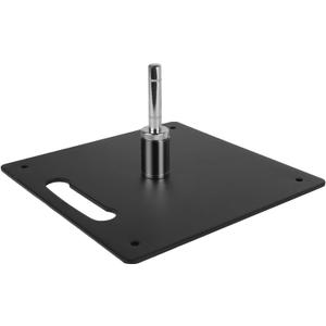 Heavy Duty Feather Flag Base  Square Iron Plate with Rotating Spindle, 360 Swivel, Weather-Resistant, Ideal for Outdoor & Indoor Advertising (8.82 lbs)