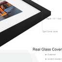 Hongkee 8x10 Picture Frame (4 Pack, Black) Made of Real Glass and Wooden Frame - Display Pictures 5x7 with Mat or 8x10 Without Mat, 8 by 10 Photo Frames TableTop Display and Wall Mounting