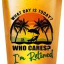 Fatbaby Funny Retirement Gifts for Men Women, I'm Retired Beer Glass,Happy Retirement Pint Glass Present for Boss Coworker Friends 2025,Retirement Party Decorations 16OZ