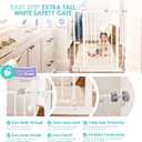 Regalo Safety 36" Extra Tall Baby Gate for Doorways & Bottom of Stairs, Pressure Mounted Walk Through Gate for Babies, Toddlers & Pets, Tested & Safe for 30 Years, American Designed, American Owned