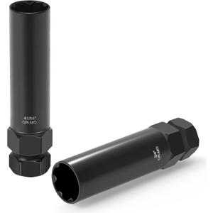 2 Piece Small 6 & 7 Spline Lug Nut Socket, Wheel Lock Key for Easy Installation and Removal of Aftermarket Spline Drive Wheel Locking Lug Nut 2 Piece Small 6 & 7 Spline Lug Nut Socket, Wheel Lock Key for Easy Installation and Removal of Aftermarket Spline Drive Wheel Locking Lug Nut