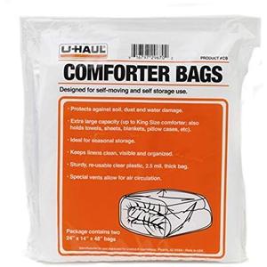 U-Haul Comforter Bags - Set of 2 Bags - 24” x 14” x 48” - Fits up to King Size Comforter