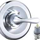 T13020 Chrome Replacement for Delta Classic 13/14 Series Single-Function Handle Trim Kit, Fit for Delta Shower Rough-in Valve R10000 Series (RP46074 Cartridge Included)