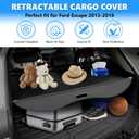 MIALUTY® Cargo Cover for 2013-2018 Ford Escape Retractable Trunk Cover Escape Accessories Anti-Peeping Anti-Theft Privacy Screen,Trunk Luggage Shield Shade Carbon Fiber Texture
