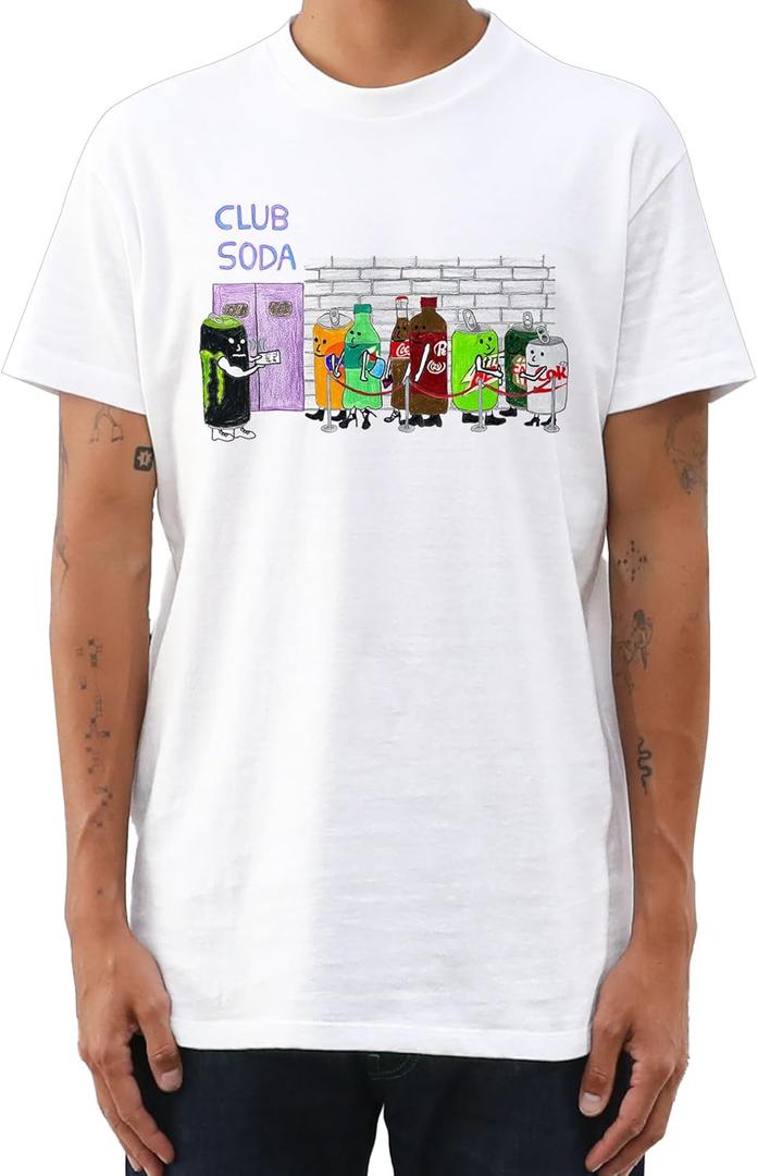 Unfortunate Portrait Men's Club Soda Short Sleeve Tee (Medium, White)