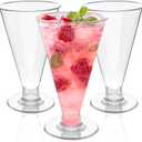 Zezzxu 40 PCS Plastic Martini Glasses Disposable Cocktail Glasses, 6 oz Tall Mini Dessert Cups Perfect for Party Serving Wedding Birthday and All Events