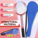 12 Pack Badminton Rackets Set Including Badminton Racquets, Nylon Shuttlecocks and Carry Bag for Outdoor Backyard Games Beginners, Standard for beginners