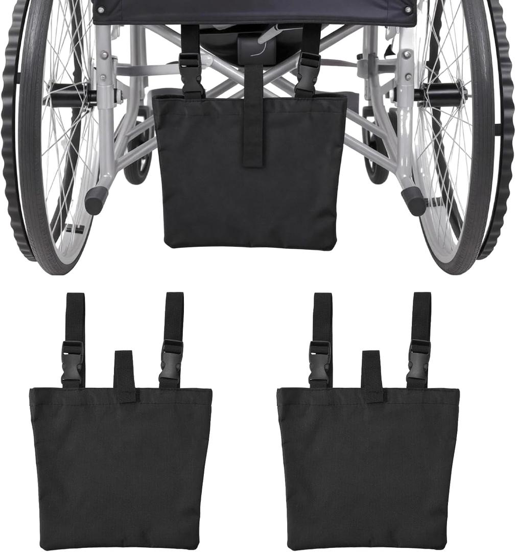 2 Pack Catheter Bag Covers, Durable Canvas Catheter Bag Covers with Adjustable Straps, Universal Foley Catheter Bag Cover & Catheter Bag Holder, Ideal for Wheelchair or Bed