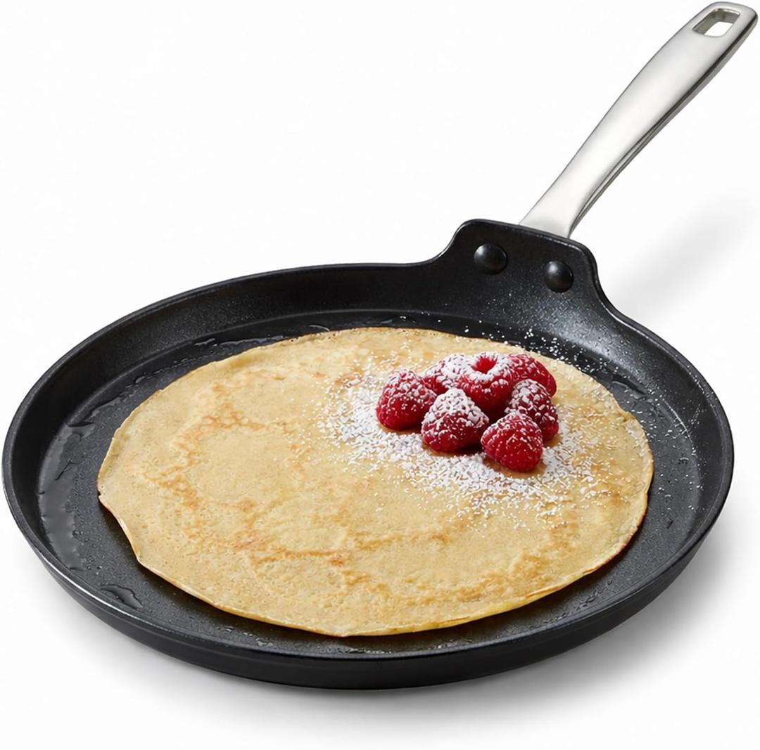 Alva Maestro 10-Inch Ceramic Coated Nonstick Aluminum Crepe Pan, Oven Safe