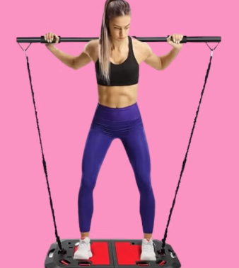 Upgraded Pilates Bar Kit with Resistance Bands Natural Latex for Women & Men, Heavy-Duty Stainless Steel Multifunctional Yoga Pilates Stick for Home Gym Exercise Fitness Equipment Full-Body Workouts
