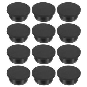 PATIKIL 32.3mm Diameter Rubber Hole Plugs, 12 Pcs Silicone Rubber Round Hole Stoppers for 31-32mm Hole, Black