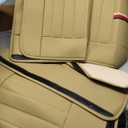 OASIS AUTO Car Seat Covers Premium Waterproof Faux Leather Cushion Universal Accessories Fit SUV Truck Sedan Automotive Vehicle Auto Interior Protector Full Set (OS-001 Tan)