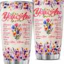 Christian Floral Scripture Gift for Women, Inspirational Bible Verse Stainless Steel Tumbler, 20oz Insulated Travel Mug for Mom, Wife, Friend, Faith-Based Encouragement Present