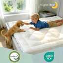 5 Inch Memory Foam Mattress Topper Twin, 2000GSM Shredded Memory Foam Pillow Top, Plush Support for Back Pain Relief, Extra Thick & Breathable, Dorm & Guest Room Essential