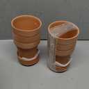 4 Inch Terracotta Pot with Saucer - 6 Pack Small Clay Plant Pots with Drainage Holes, Flower Pots with Tray, Terra Cotta Pots for Indoor Outdoor Plants, Crafts, Wedding Favor