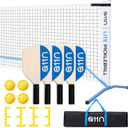 A11N SPORTS Premium Pickleball Starter Set for Driveway - 22ft Portable Net, Court Markers, 4X Paddles, Balls & Carrying Bag, One Size