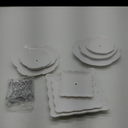 Tosnail 3 Pack 3 Tiers White Plastic Cupcake Stand Dessert Stand Tiered Serving Trays - Round, Square, Flower