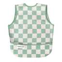 Twinkle Short Sleeve Apron Baby & Toddler Bib  Waterproof, Mess-Proof Bibs for Eating & Feeding, Machine Washable, Perfect Holiday Gift (Green Checkers, 2-4Y)