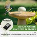 Buzzlett Upgraded Bird Bath Water Circulator, Water Agitator for Bird Bath | Battery Powered, Energy Saving Switch Design, Attract Birds