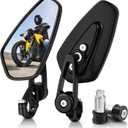 MICTUNING Motorcycle Mirrors - 7/8" (22mm) Bar End Rear View Mirrors Compatible with Most Honda Grom, Yamaha, Kawasaki, Ducati, Suzuki and More (Black)