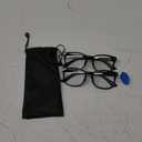 Blue Light Blocking Glasses - Fashion Square Eyeglasses, Anti UV Ray Computer Gaming Glasses Blue Blockers for Women/Men (Black & Black)