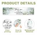 3 x 100 Pcs Wedding Water Bottle Labels Greenery Floral Water Bottle Labels Sticker for Wedding Bridal Baby Shower Prom Graduation Party Table Decoration Supplie