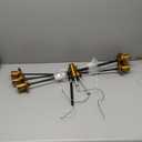 6-Light Glass Globe Sputnik Chandelier Modern Matte Black and Gold Ceiling Light Fixture Vintage Hanging Chandeliers for Farmhouse Living Room, Kitchen Dining Room Bedroom