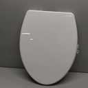 LUXE TS1008E Elongated Comfort Fit Toilet Seat with Slow Close, Quick Release Hinges, and Non-Slip Bumpers (White)