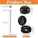 50 Set 3 Inch Shutter Screws and Plastic Screw Caps,M5*80 Heavy Duty Exterior Shutter Screws with Black Hinged Fold Over Caps Washer Flip Tops for Furniture Windows Construction