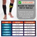 Calf Compression Sleeves for Men and Women - (1 Pair) Footless Compression Socks Support for Running, Cycling, Sports - Leg Sleeve Brace, Helps with Pain Relief