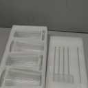 4 Pack Glass Cups with Lids and Straws, 12 oz Ribbed Iced Coffee Tumbler, Clear Stripe Drinking Glassware with Cleaning Brush for Water Cocktails Tea Soda Juice Smoothie Whiskey Beer
