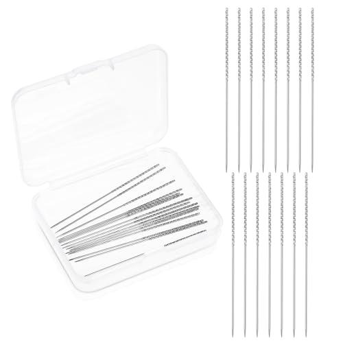 15pcs Snag Nab It Tool,Snag Repair Tool Sharps,Snag Repair Needle Sharps Leather Craft Sewing Needles Broken Thread Repair Tools Suitable for Knitting Clothing Curtains (0.03 x 2.36 Inch)