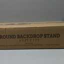 7 Ft Round Wedding Arch Stand with Metal Base for Flower Balloon Decoration, Circle Backdrop Stand Frame for Ceremony, Birthday Party, Baby Shower, Black