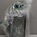 18" Solar Lanterns Outdoor Waterproof, Glass Solar Flickering Flame Lantern Large Hanging Solar Lantern Metal Decorative for Patio Garden Backyard Outside Tabletop Mothers Day Gifts Mom