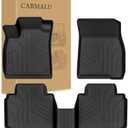 CARMALU Floor Mats for Honda Accord 2023 2024, TPE Car Floor Mats All Weather Custom Floor Liners 1st and 2nd Row Accessories,Black