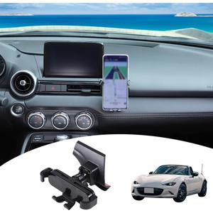 Car Phone Holder Compatible with Mazda MX-5 ND 2016-2024 Center Console Air Vent Phone Mount Adjustable，ABS Black Car Phone Cradle Car Accessories (Style B)