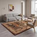Restoration and Renovation Handmade W Morris Traditional Oriental 100% Wool Area Rug - Cecil Green Floral Motif Style, Thick & Soft Carpet - Perfect for Living Room, Bedroom (Cecil Green, 5' x 8')
