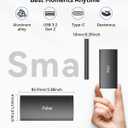 Aiibe 1TB External SSD USB C Portable SSD USB 3.2 Gen 2, Up to 1050MB/s, External Solid State Drive 1TB External Hard Drive for iPhone 17/16/15, Laptop (Black)