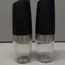 XinXu Gravity Electric Pepper and Salt Grinder Set, Adjustable Coarseness, Battery Powered with LED Light, One Hand Automatic Operation