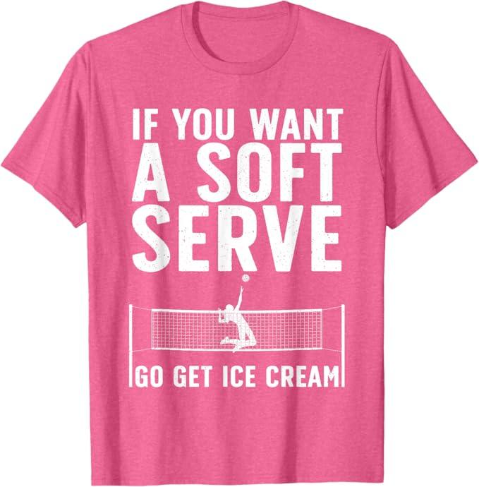 Volleyball Art For Women Girls College Volleyball Players T-Shirt (Small,  Pink Heather )