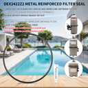 2025 Upgrade DEX2422Z2 Metal Reinforced Replacement Filter Seal Gasket for Hayward Pro-Grid DE/SwimClear Filter, Pool Filtration Accessory (with Lube)