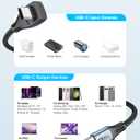 USB C Cable Right Angle - [2Pack 3.3FT] 60W Fast Charging USB C Cable Braided USB Type C Data Cable, 90 Degree C Port Charger Cord for iPhone 17/16/15 Pro Max, Tesla Model Y, MacBook, iPad, Samsung