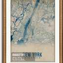 Ornate Classic Gold 24x32 Picture Frame with Mat for 20x28, 24 x 32 in / Matted to 20 x 28 in