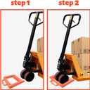 ROBLOCK Pallet Jack Chock Heavy Duty Wheel Chock, Pallet Jack Stopper for Truck 14.2" Length x 11.2" Width x 2" Height (1 Pack, Orange)