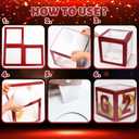 2026 Graduation Decorations - 4Pcs Maroon Balloon Boxes with Letters 2026&Grad for Preschool Kindergarten Middle High School College Graduation Party Decorations Class of 2026