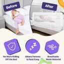ComfyBumpy 2-Pack Bed Rail for Toddlers 55.5" L x 19.5" H | Toddler Bed Rails for Twin, Full, Queen & King Mattress Size | Swing Down Rail Guard | Mattress Side Rail for Kids | White