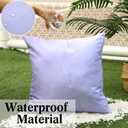Mixweer Set of 8 Outdoor Furniture Pillow Covers Waterproof Decorative Colorful Pillowcases 18 x 18 Inch Hidden Zipper Pillow Covers for Outside Entertaining Area Sun Room Patio Sofa(Light Color)