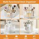 fanado 360 Rotate Makeup Brush Holder Organizer, Makeup Organizers Countertop, Makeup organization and Skincare Storage for Vanity, Desktop, Bathroom (Clear)