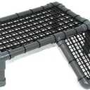 Standing Turtle Basking Platform, Plastic Short Legs Turtle Floating Platform for Low Water Level Tank, 14" Width Resting Area, Docks for Basking with DIY PVC Pipes, Ramp for Reptile Frog Terrapin