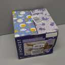 The Honest Company Comfort Dry Disposable Overnight Diapers for Sensitive Skin, Hypoallergenic, Baby Cozy Cloud and Star Signs Design Club Box Size 6 (35 lbs), Pack of 2, 34 Count